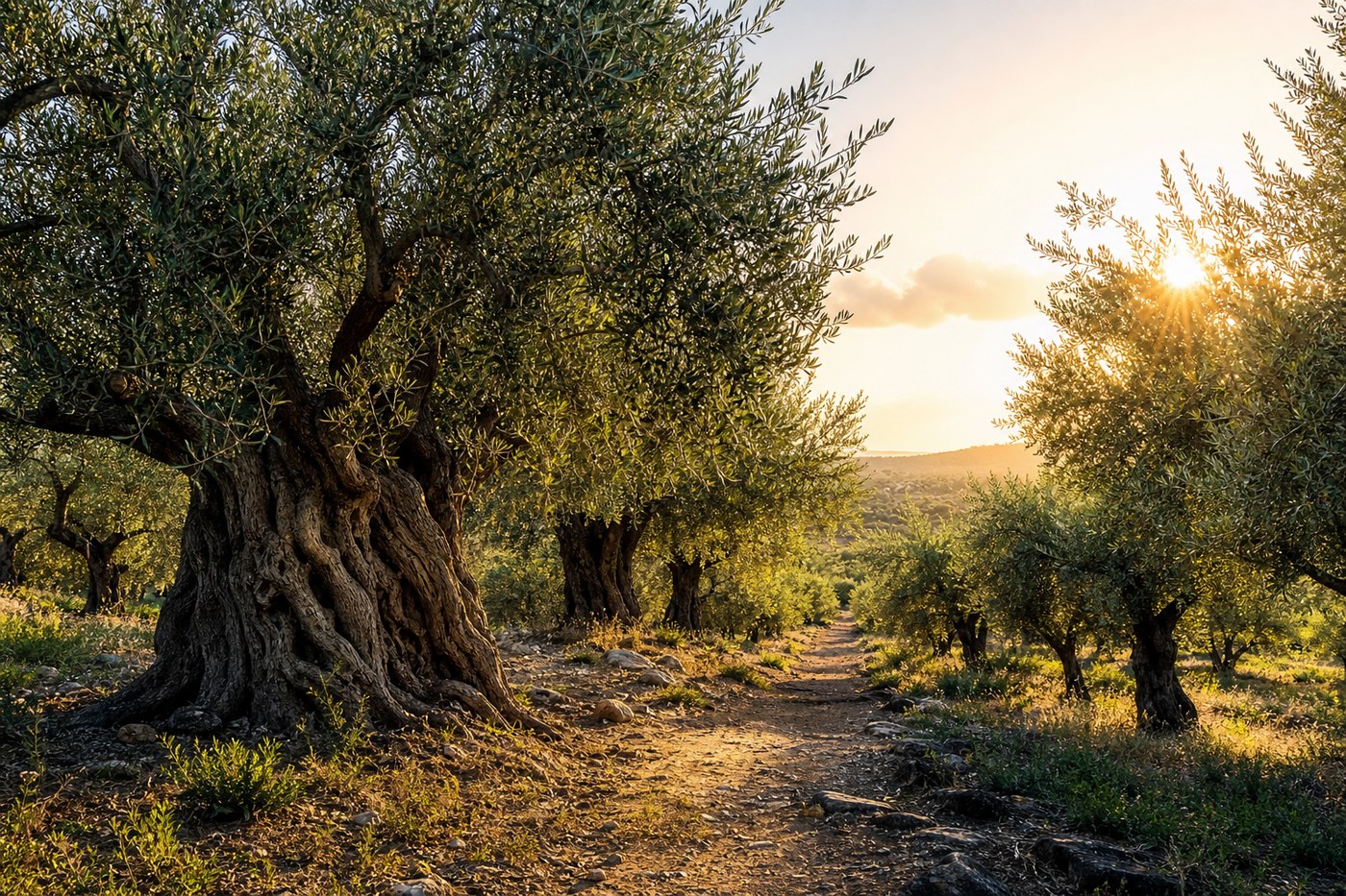 Ancient olive grove in Israel